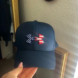 Under Armour Dark Blue Cap with Flag Design